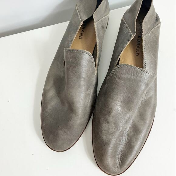 Lucky Brand Womens Cahill Leather Loafer Slip On Shoes 9 - Picture 2 of 6